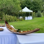 Une création culinaire pour un vin d'honneur dans les jardins du temps